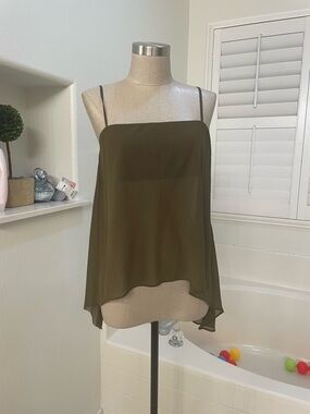 Reformation Olive Green Spaghetti Strap Camisole